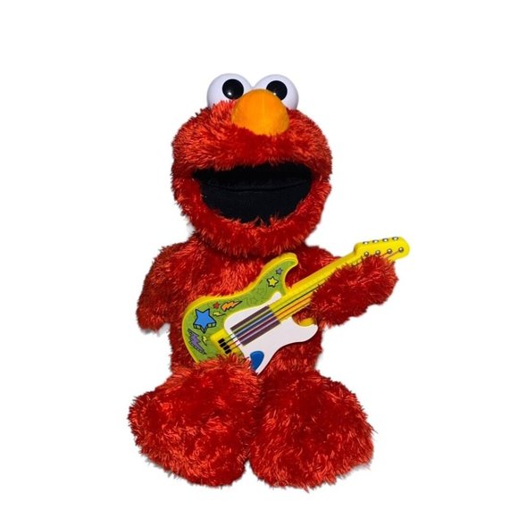 Hasbro Elmo Singing Tot Plush Guitar Sounds And  Mouth Moves Signing Music AS IS - Picture 9 of 10